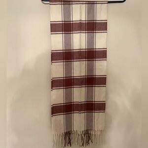 GERMANY-VINTAGE COTIERA PLAID COTTON LONG MEN'S FRINGE SCARF